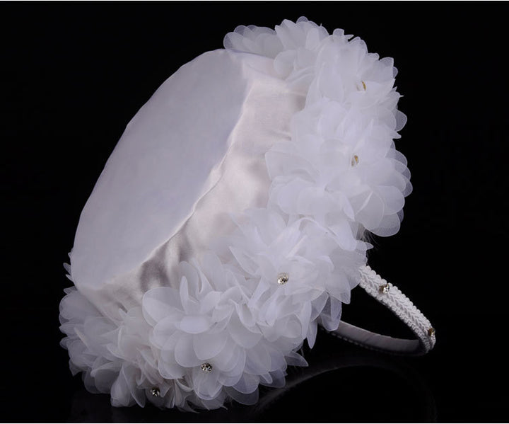 Creative Handmade Ostrich Feather Wedding Flower Basket, HL-5619