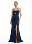 Sparkly Sweetheart Pleated Mermaid Prom Dress with Slit