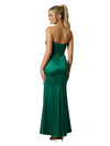 ChicSew Elegant Strapless Lace Applique Corset Cut Out Prom Dress with Side Slit