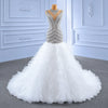 ChicSew Sleeveless Mermaid Ball Gown Wedding Dress With Rhinestone