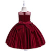 Luxury Satin Flower Girls Dress Elegant Princess Gown for Wedding Kids Tutu Dresses