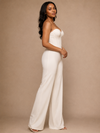 ChicSew Sexy Sweetheart Boning Crepe Sleeveless Floor-Length Wedding Jumpsuit