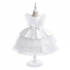 Luxury Satin Delicate Flower Girls Dress Elegant Princess Gown for Wedding