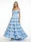 Stunnning Sweetheart A-line Layered Satin Prom Ball Gown