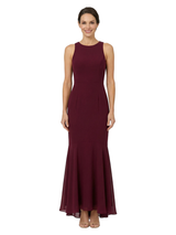 Chicsew Jewel Sleeveless Mermaid Floor Length Chiffon Overlay Elegant Mother of the Bride Dresses