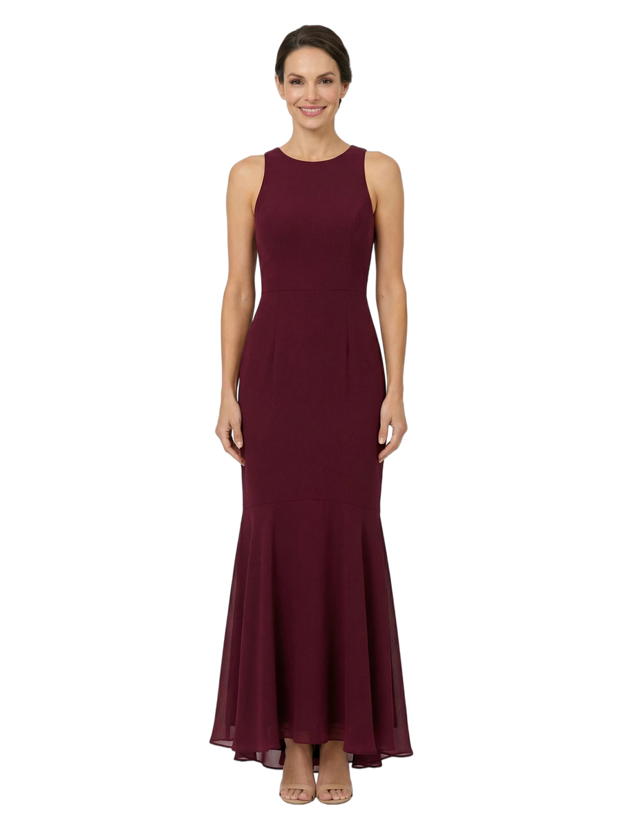 Chicsew Jewel Sleeveless Mermaid Floor Length Chiffon Overlay Elegant Mother of the Bride Dresses