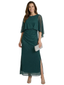 Chicsew Classy Jewel Sheath Half Sleeves Glitter Jersey Mother Of The Groom Dress