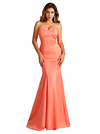 Sexy Sweetheart Mermaid Silky Satin Maxi Evening Dresses For Women