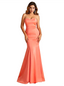 Sexy Sweetheart Mermaid Silky Satin Maxi Evening Dresses For Women
