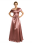 Sexy Asymmetrical Neck A-Line Satin Mother of the Groom Evening Dress