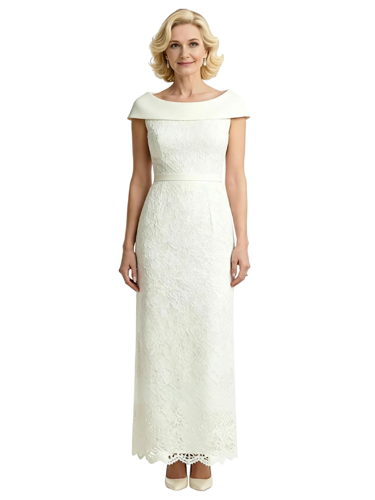 Elegant Lace Cap Sleeves Mermaid Long Mother Of The Bride Dresses - ChicSew Elegant Lace Cap Sleeves Mermaid Long Mother Of The Bride Dresses - ChicSew