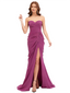 Sexy Sweetheart Ruffles Chiffon Mermaid Floor-Length Mother of The Bride Dresses