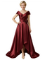 Elegant V-Neck Cap Sleeves Ruching A-Line Mother Of The Bride Dresses