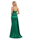 ChicSew Glamorous Spaghetti Strap Cowl Sparkly Dot Detail Ruched Mermaid Silhouette Floor Length Formal Evening Gown