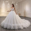 ChicSew Luxurious Spaghetti Straps Beaded Ball Gown Wedding Dress