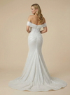 Mermaid Off Shoulder Boning Maxi Long Sequin Wedding Gowns