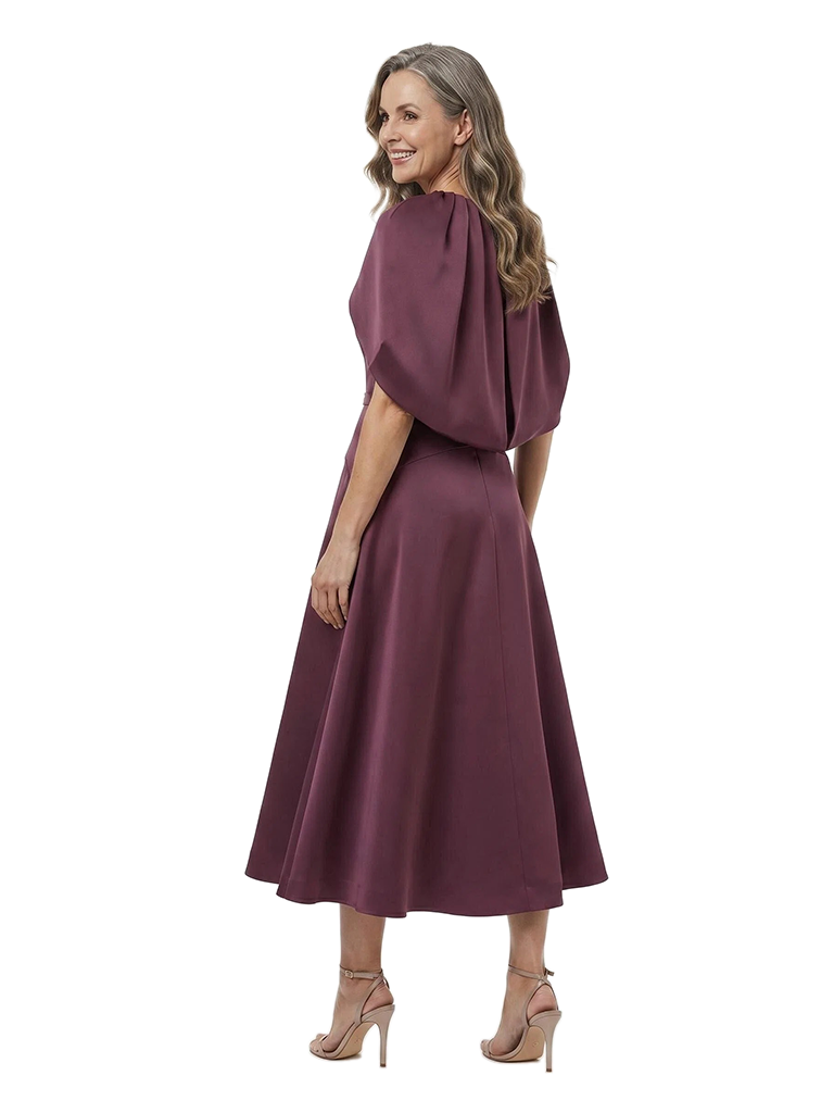ChicSew Jewel Cape Sleeve A-Line Tea Length Mother Of The Bride Dresses