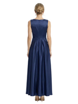 Chicsew Elegant Sleeveless Lace Appliques Satin A-Line Mother Of The Bride Dresses