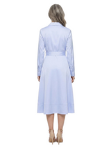 ChicSew V-Neck Long Sleeve Soft Satin Knee-Length A-Line Sophisticated Mother Of The Bride Dress