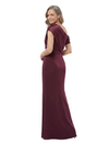 ChicSew Asymmetric Ruched Satin Mermaid Floor Length Mother of the Bride Dress
