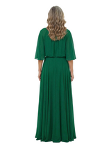 ChicSew Scoop Half Sleeve Floor Length Chiffon Elegant Mother of the Bride Dresses