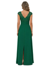 ChicSew Cap Sleeve Lace Beaded Ruched Waist High Low Chiffon Mom Of The Groom Dresses