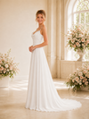 ChicSew Elegant A-Line Spaghetti Straps Ruching Chiffon Long Wedding Dresses