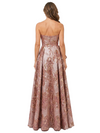 Chicsew Elegant Floral Strapless Ruched Floor-Length A-Line Mother of The Bride Dress