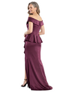ChicSew Off The Shoulder Beaded Satin Mermaid Floor-Length Mother of the Bride Dress