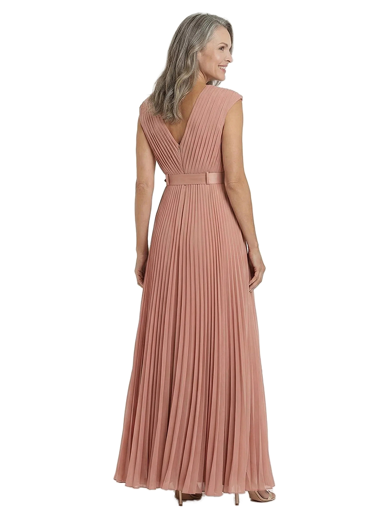 ChicSew Modern Pleated Sleeveless Chiffon V-Neck A-Line Mother Of The Bride Dresses Ankle-Length