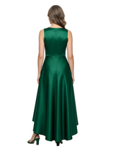 ChicSew Round Neck Sleeveless A-Line Satin Mother Of The Groom Evening Gowns