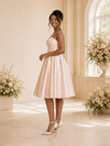 ChicSew Mondern A-Line Sweetheart Sleeveless Satin Knee-Length Wedding Dress