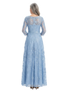 ChicSew Modern Lace A-Line Mother Of The Groom Gowns With Illusion Long Sleeves