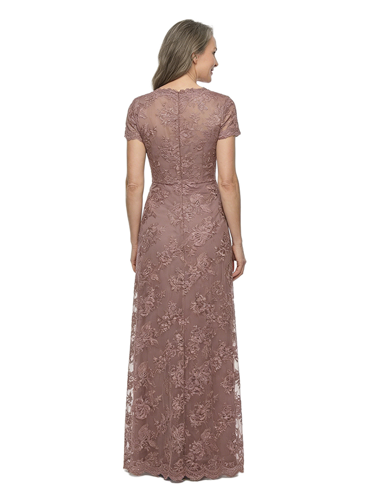 ChicSew Trendy Short Sleeve Lace Overlay Tulle Mother Of The Groom Gowns