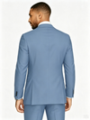 Classic 3 Piece Dusty Blue Men's Suit with Regular Fit and Sophisticated Peak Lapel