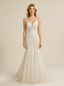Mermaid V-neck Sleeveless Maxi Long Sequin and Lace Wedding Dresses Online
