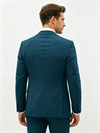 Classic 3 Piece Teal Men's Suit with Regular Fit and Sophisticated Peak Lapel