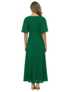 ChicSew V-Neck Flutter Sleeve A-Line Tea Length Chiffon Fancy Mother of the Bride Dresses