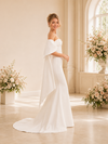 ChicSew Unique One Shoulder Crepe Mermaid Maxi Long Wedding Dresses