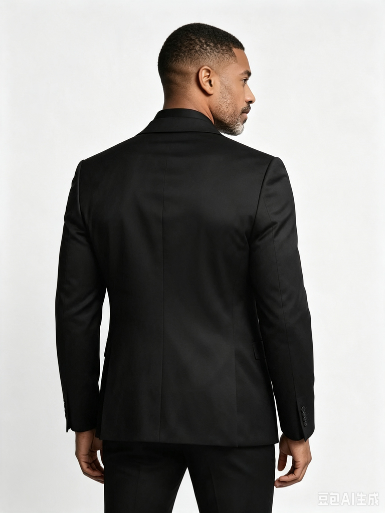 Classic 2 Piece Black Men's Suit with Regular Fit and Sophisticated Peak Lapel