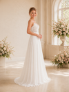 ChicSew Fancy Spaghetti Straps V-Neck A-Line Lace Chiffon Long Wedding Dresses
