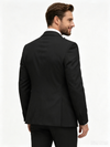 Classic 3 Piece Black Men's Suit with Regular Fit and Sophisticated Peak Lapel