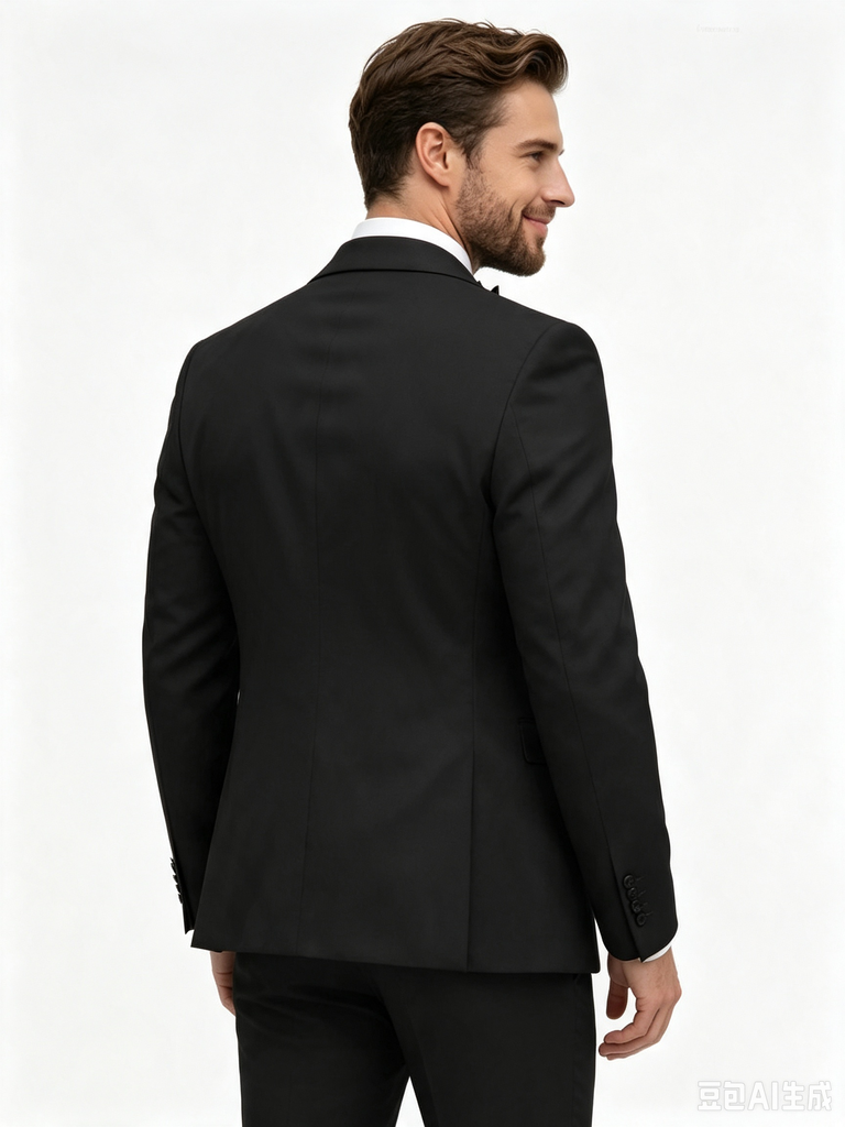 Classic 3 Piece Black Men's Suit with Regular Fit and Sophisticated Peak Lapel