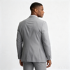 Classic 2 Piece Grey Men's Suit with Regular Fit and Sophisticated Peak Lapel