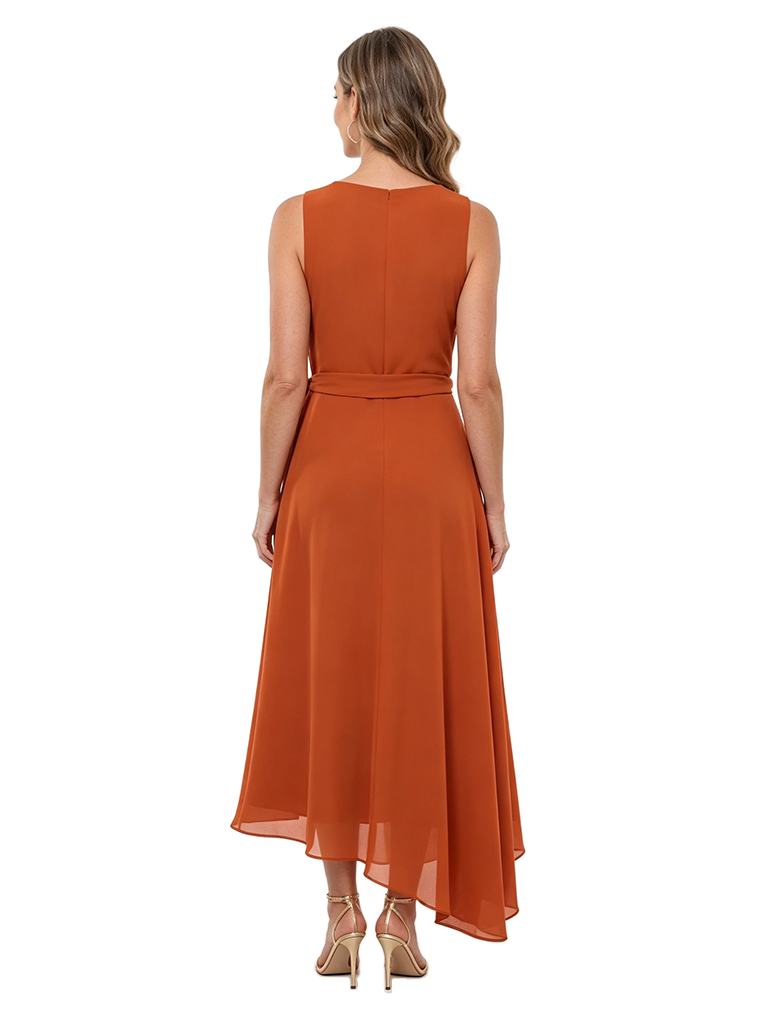 ChicSew Sleeveless V-Neck Chiffon A-Line Tea-Length Mother Of The Groom Dress