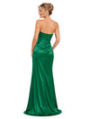 ChicSew Sweetheart Side Slit Boning Soft Satin Mermaid Ruched Floor Bridesmaid Dresses