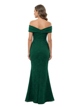 ChicSew Floral Burnout Chiffon Classy Off Shoulder Mermaid Floor Length Mother Of The Bride Gown