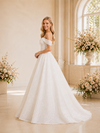 ChicSew Unique Elegant Off The Shoulder Glitter Tulle A-Line Maxi Long Wedding Dress