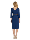 Chicsew Elegant V-Neck 3/4 Sleeves Sheath Knee-Length Mother Of The Bride Dresses