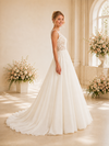 ChicSew Elegant Spaghetti Straps Lace A-Line Long Wedding Dresses With Open Back